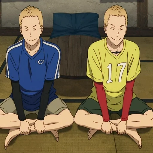 animación, animación corriendo, personajes de animación, voleibol de animación en la primera temporada, kaze ga tsuyoku príncipe fuiteiru