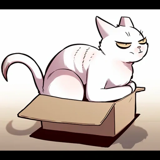 gato, gato, schrödinger cat, ilustração cat, ilustração de um gato