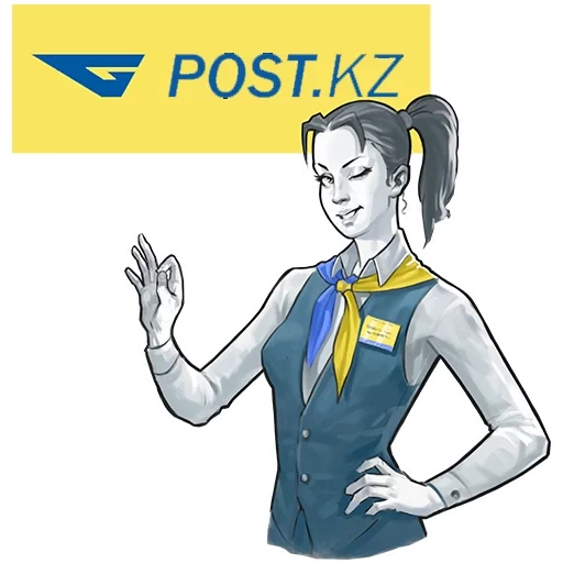 giovane donna, kazposhta, kazakistan, shymkent kazakistan, pubblicità tinkoff eirines