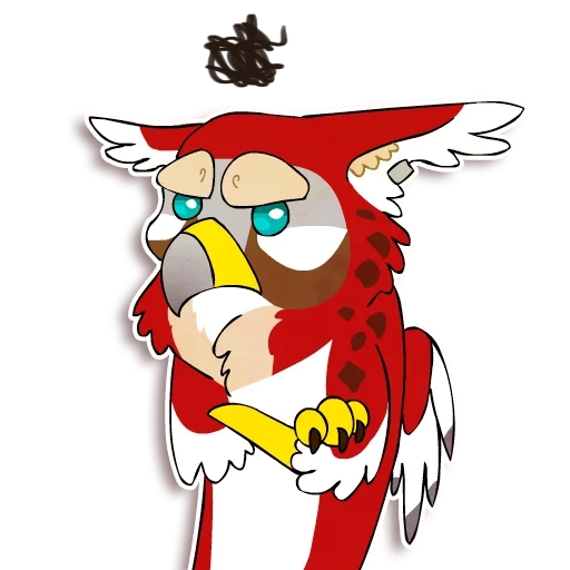 coruja, anime, owl maskot, a coruja é desenho animado, logotipo do po parrot do mal