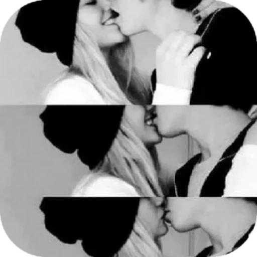 wattpad, kiss, lovely couple, lovers affection, black and white love