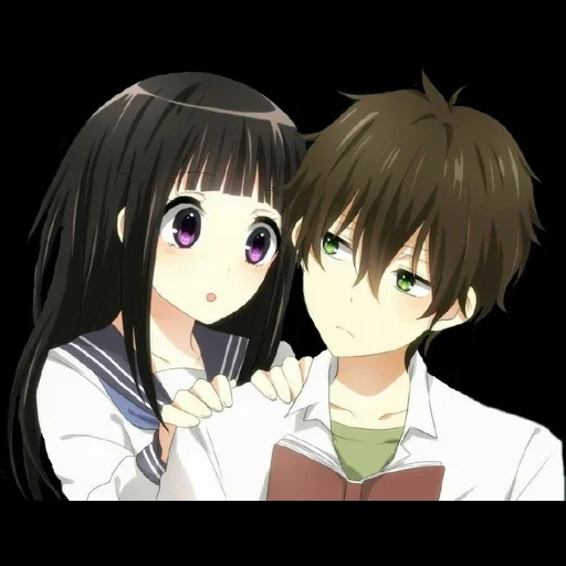 image, couple anime, bel anime, sœur hyack, personnages d'anime