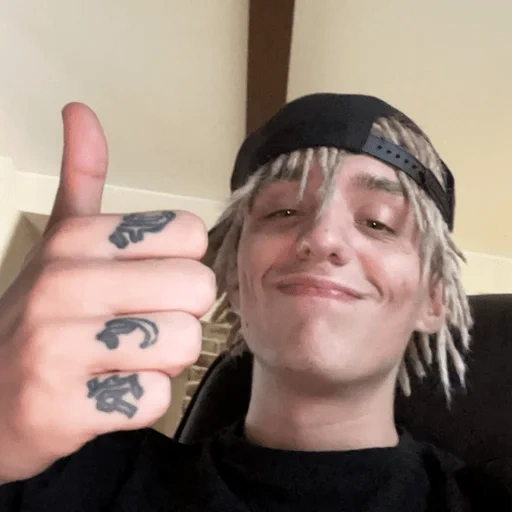 cantanti, tipo, umano, lil peep sorride, un bel ragazzo