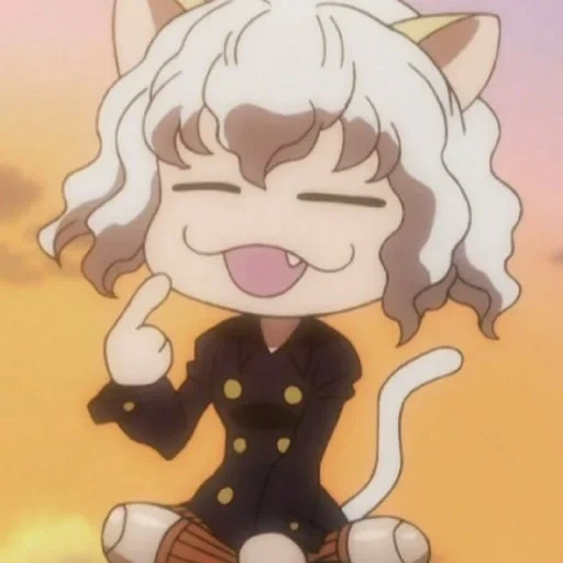 neferpitou, neferpita chibi, personajes de anime, cazador neferpit, neferpita hunter 1999