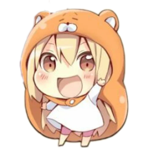 umaru chibi, umaru chan chibi, sœur umaru, soeur à deux mèches umaru chibi, anime à deux soeurs à race umaru