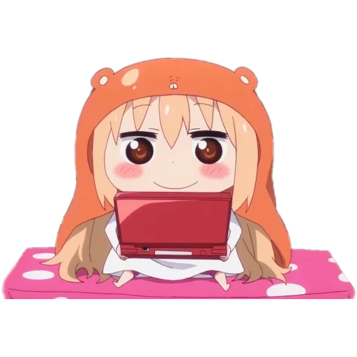 pílula de wuwu, umaru, daimu chen, umaru chan, animação é fofa