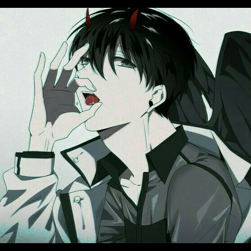 animation, figure, animation art, cartoon animation, anime boy with black hair