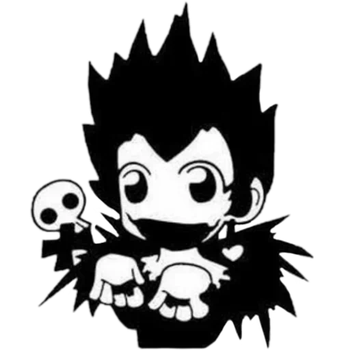 anime, anime drawings, anime chb blich, anime characters, death note bruyk chibi