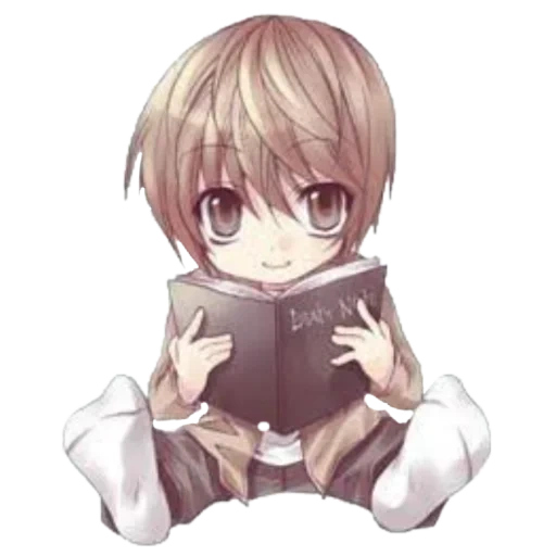 anime guys, death note, anime characters, death note chibi light death, kira chibi death note