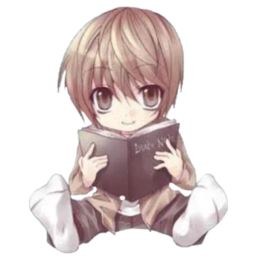 anime guy, death note, anime charaktere, chibi light death notebook, kyle chibi death notebook