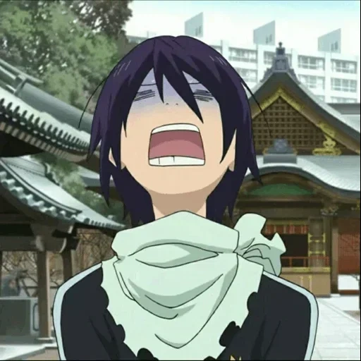 yato noragami, tunawisma tuhan, anime tunawisma dewa yato, anime tunawisma momen dewa, yato berhenti bingkai tunawisma dewa