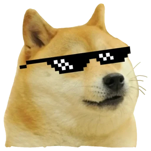 мем доги, doge мем, thug life, пиксельные очки thug life