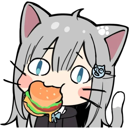 chibi einige, neko anime, nachonekodayo, amashiro natsuki ist eine kunst