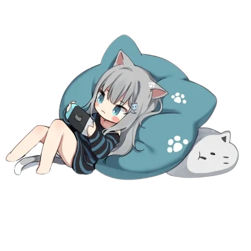 kunstanime, anime nyashki, anime cat, anime charaktere, amashiro natsuki ist keine pantsu