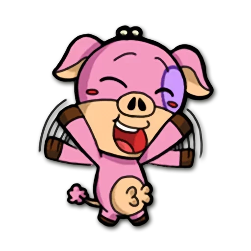 piggy, porco, pugo, valera lead, o porco é rosa
