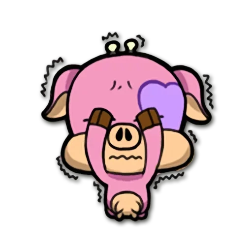 свинья, роуз свинка, милая свинья, розовая свинья, gloomy bear вики