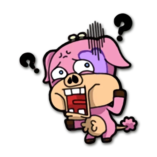 pig, human, animation, kill mr baby, pig logo