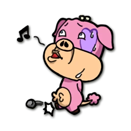 piggy, porco, clipart, pequeno porco, porco borka