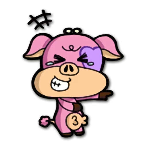 pig, cow, a toy, dear pig, dear piglet