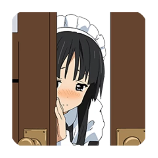 animation, akiyama mio, anime peeking, akiyama miyo's maid, akiyama mikio is the maid of the screen
