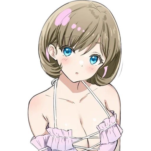 arte de anime, o anime é lindo, honoka vatanabe, takagaki kaede está triste, idolmaster do takasaki cadheus