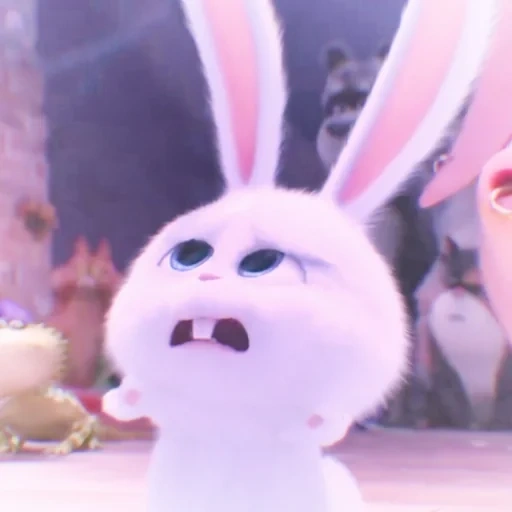 lapin boule des neiges, the walt disney company, bunny cartoon secret life, lapin boule de neige vie secrète animal de compagnie 1, la vie secrète des animaux de compagnie de dessin animé de lapin fou