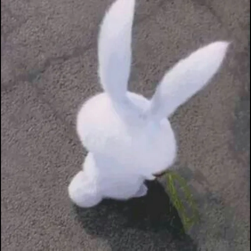 bunny, rabbit snowball, the rabbit is funny, cheerful rabbit, foam of the foam