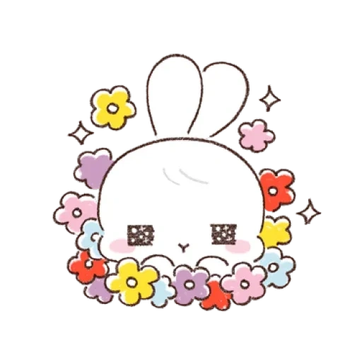 mimi, lapin, attelle, dessin de kawai, les jolis motifs sont mignons