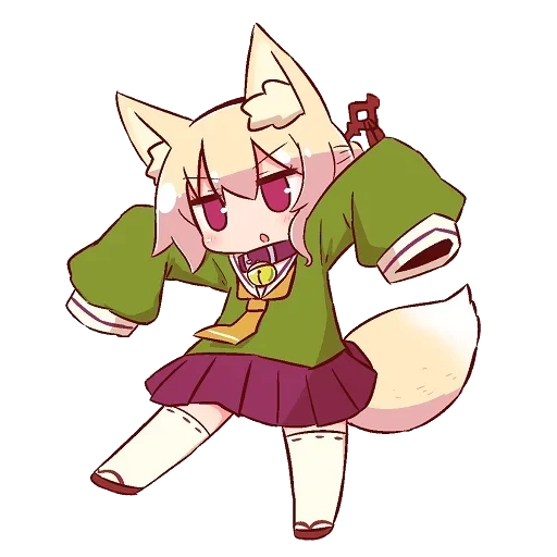 kemomimi, fox girl, chen keminmei, kemomimi yabe, karakter anime