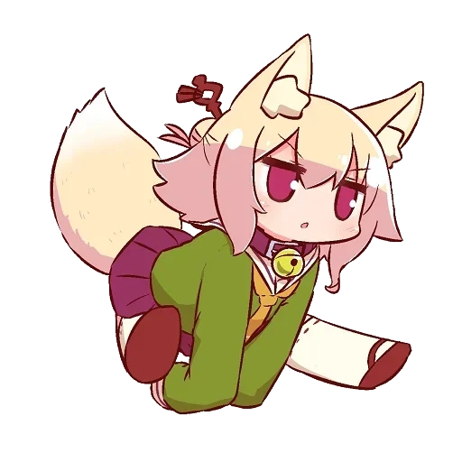 garota fox, kemomimi chan, personagens de anime, brown_kemomimi-chan, kemomimi-chan naga u