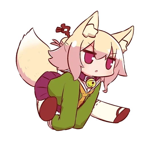 fox girl, chen keminmei, karakter anime, brown_kemomimi-chan, kemomimi-chan naga u