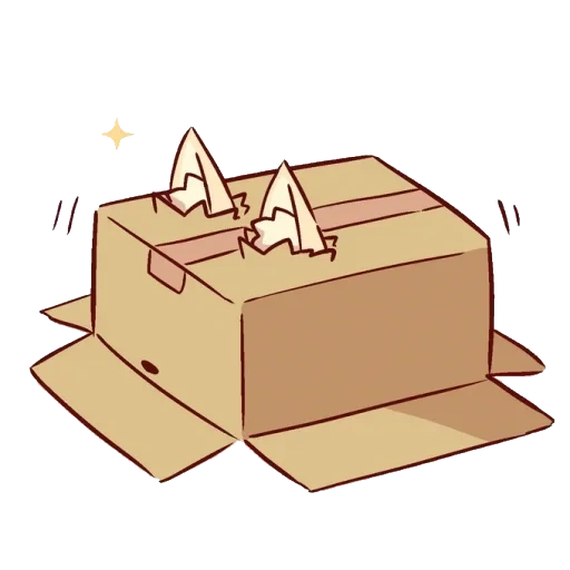 cardboard box, пушин коробке, степлер картона, коробка мультяшная, сшивание упаковочного картона