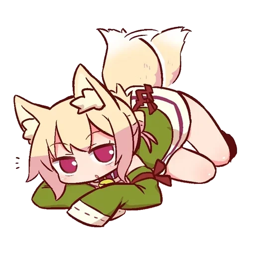 anime, anime, fox girl, nyasha anime, kemomimi chan