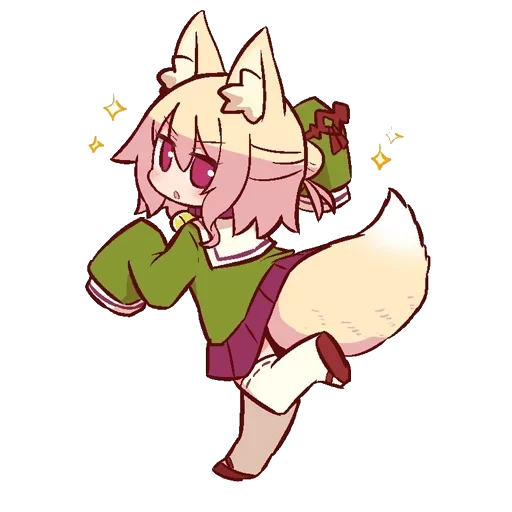 anime, anime, kemomimi, fox girl, kemomimi chan