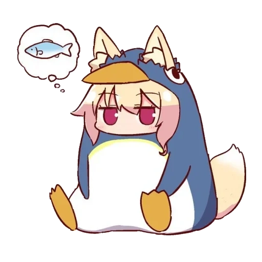 omaru chen, omaru chibi, chen keminmei, karakter anime, anime chibi sleep