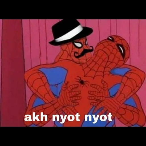 spider-man, a meme is a spider man, two people spider, man spider cartoon, meme with two people spiders