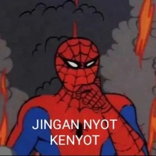 spider-man, spider-man 1967, aku bisa mencium bau bahaya, meme spider-man, meme pemikiran spider-man