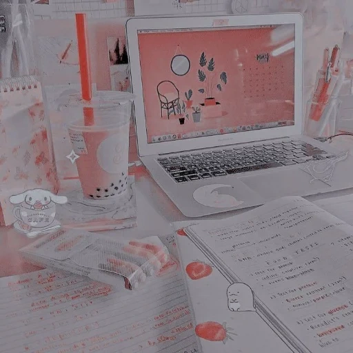 aesthetics, aesthetics of study, pink aesthetics, pastel aesthetics, aesthetics of pink white