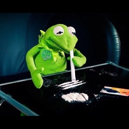 kermit, komi frog, comet the frog, frog comet meme, frog comet cocaine