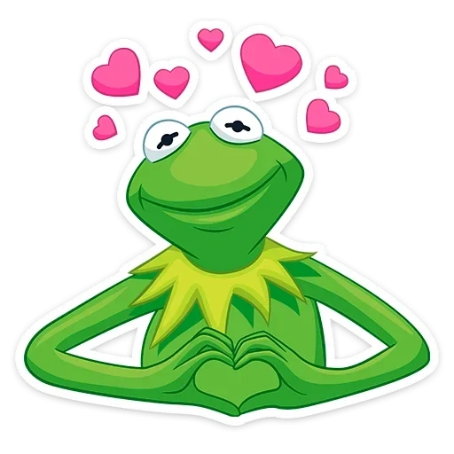 kermite, loves are cute, kermite frog, frog cermit, cartoon frogs