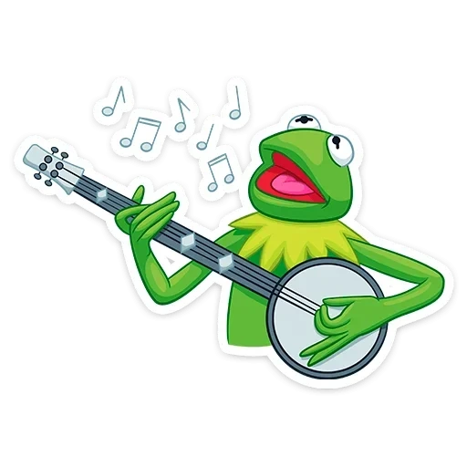 kermite bango, frosch cermit, der frosch kermit banjo, die frosch kermit gitarre