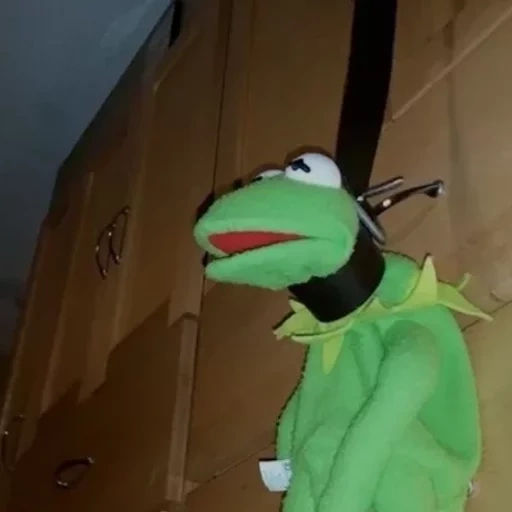 rana cermit, rana cermit, muñeca rana cermit, la rana kermit es un traje, rana de bricolaje kermita