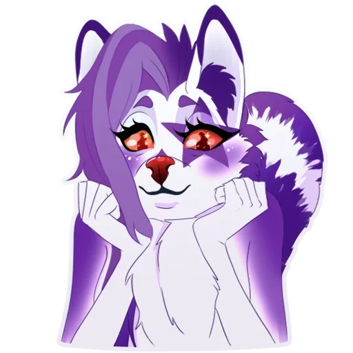 anime, furri art, tangle furri art, fnaf mangle furri, furri portrait girl