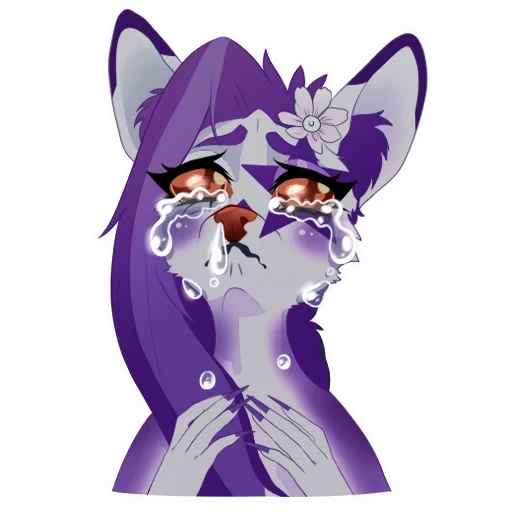 cats, fury art, anime neko, purple cat, animaux animés