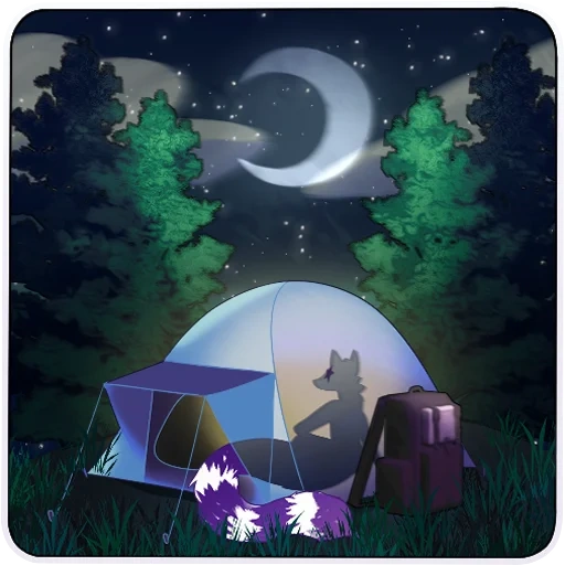 campground, tent, forest tent, night tent, brian miller artist