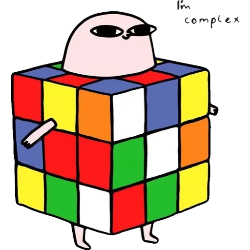 juego, cubo de rubik, cubo de rubik, imagen divertida, cubo divertido