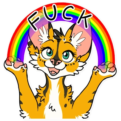 rainbow, fnaf lgbt, gatinho arco-íris, ilustração de gato