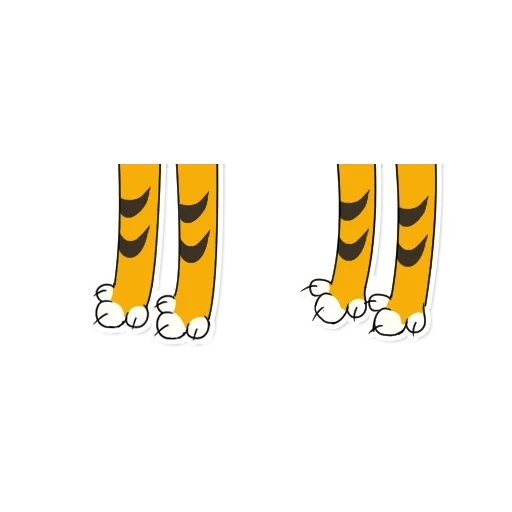 кошка, тигр шаблон, аппликация тигр, аппликация тигра, лапка кота вектор