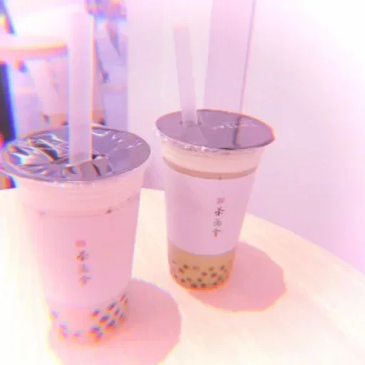 эстетика, еда корейская, bubble tea арт, десерты эстетика, корейские десерты