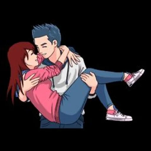 animación, hermosa pareja, amor de pareja, amor pareja, pareja romántica